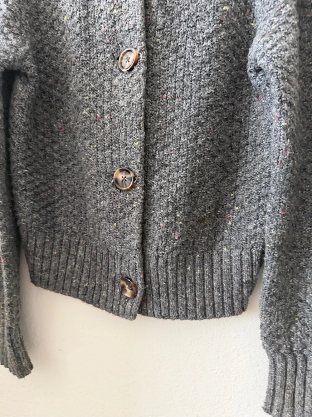 Gray Gap Girls Button-Front Knit Sweater Cardigan